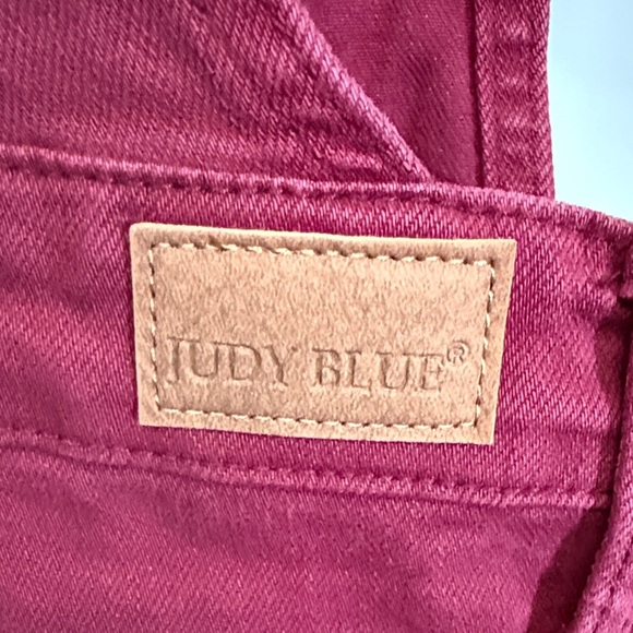 Judy Blue Women's Red Denim Overalls - Picture 7 of 10